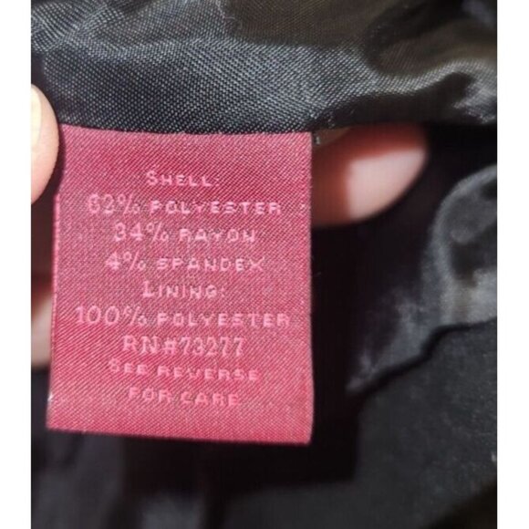 Black Stretch Blazer Womens Size 4 212 Collection 2 Button Jacket - Picture 7 of 7